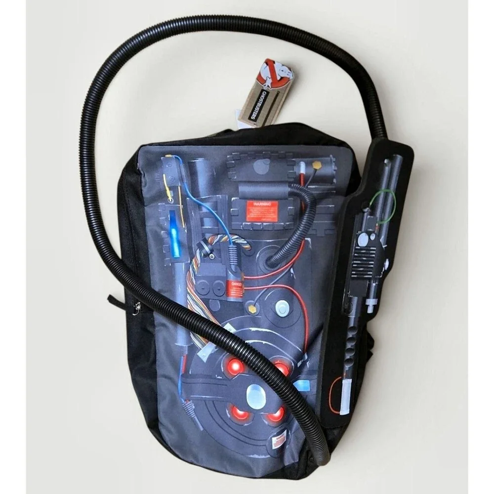 Ghostbusters Proton Pack Backpack w/Particle Wand Attachment Costume Cosplay NWT